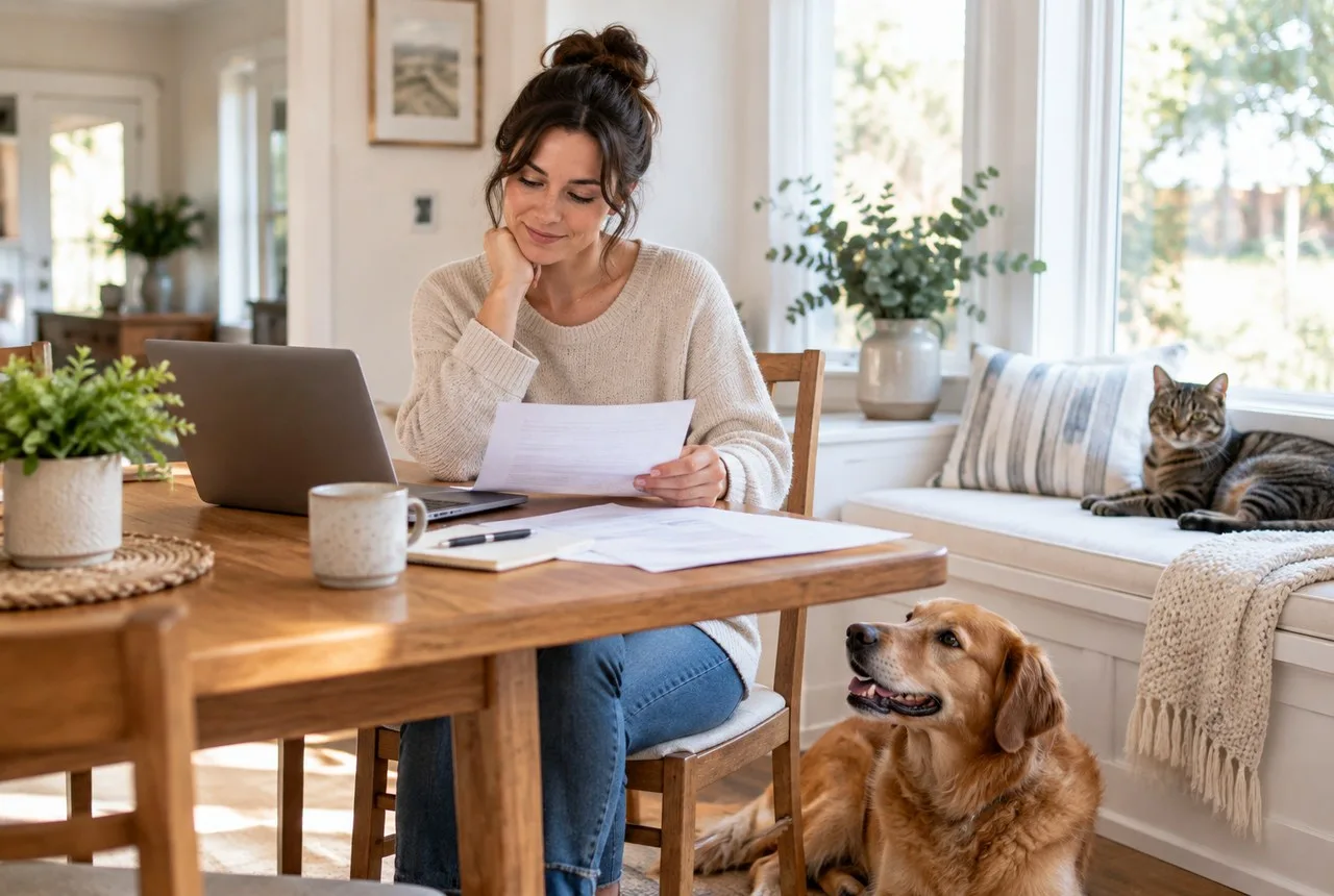 Pet owner comparing options for top 5 pet insurance companies